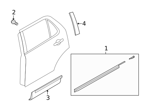 Exterior Trim - Rear Door for 2012 Ford Explorer #0