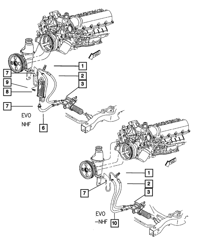 52106419AG - Steering: Power Steering Pressure Hose, Left for Mopar Image