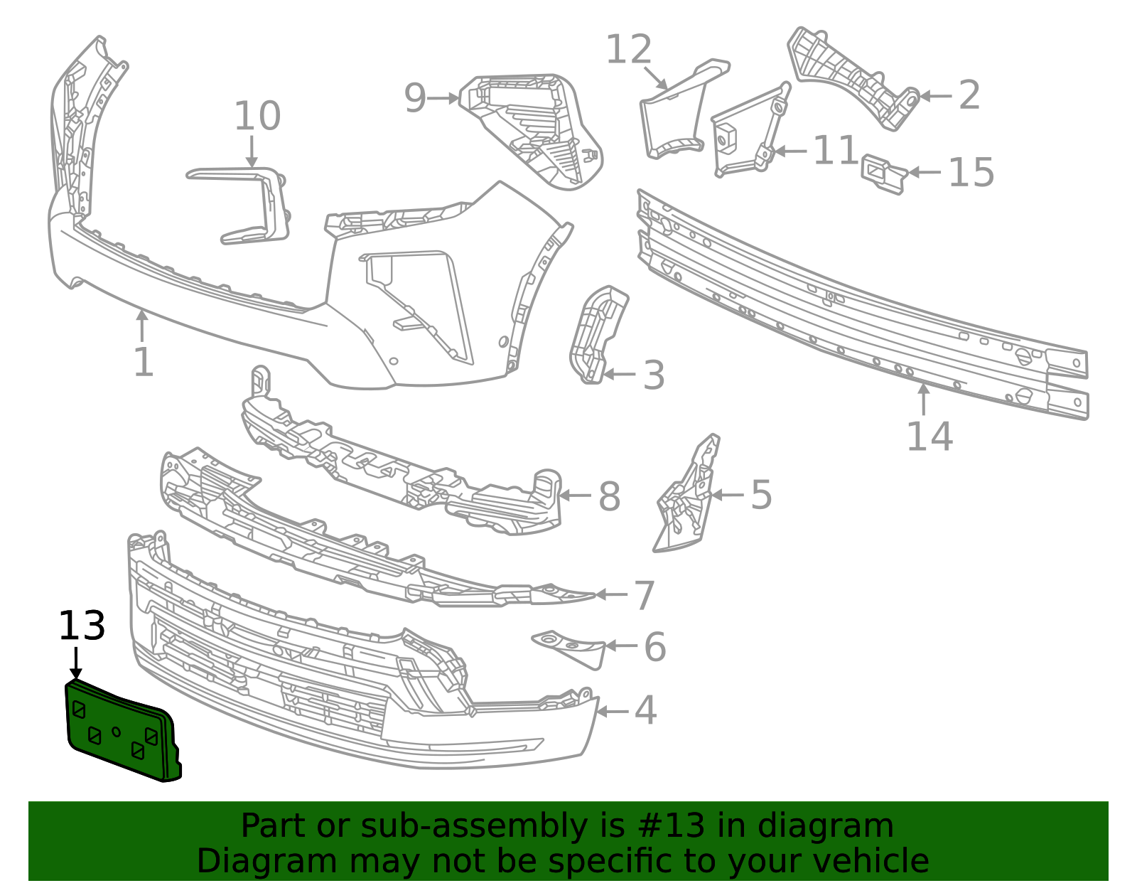 2024-2025 Chevrolet Traverse License Bracket 84881862 | OEM Parts
