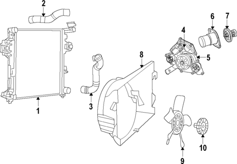 Radiator & Components for 2016 Ram 2500 #1