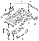 GAYK5371Y - Body: Rear Floor Pan for Mazda Image