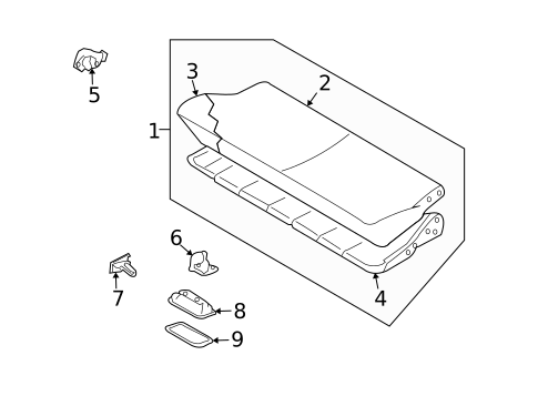 Rear Seat Components for 2006 Nissan Quest #3