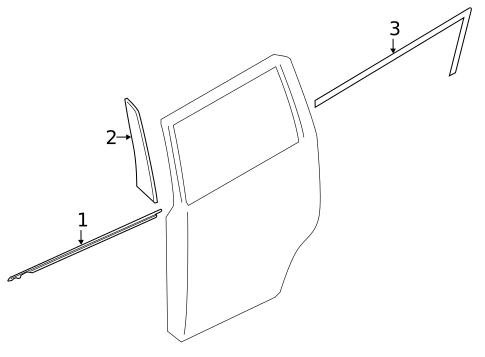 Exterior Trim - Rear Door for 2018 INFINITI QX80 #0