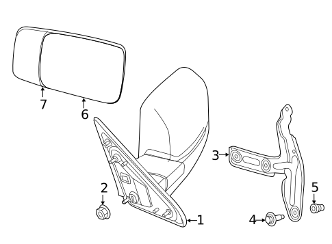 Outside Mirrors for 2016 Ram 3500 #1
