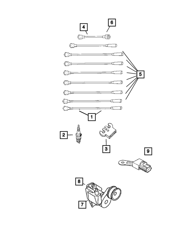 56028279AB - : Ignition Cable for Mopar Image