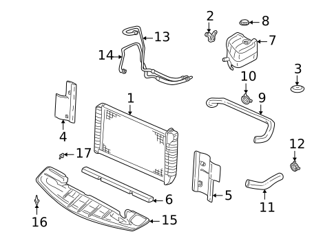 Radiator & Components for 2001 Cadillac Seville #0