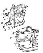 55394220AA - : Door Hinge, Right &amp; Left for Mopar Image