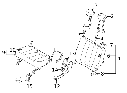 Second Row Seats for 2009 Kia Rondo #2