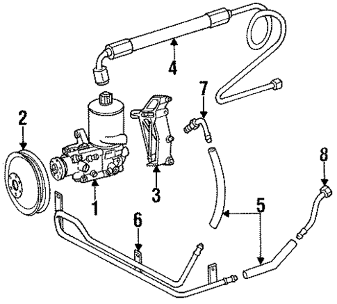 Pump & Hoses for 1990 Mercedes-Benz 350 SDL #0