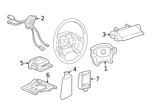 Air Bag Components for 2002 Cadillac Seville #0