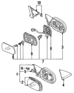 76250SM4A02 - Body: Mirror Assembly for Honda: Accord Image