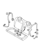 7TM85LXHAA - : Rear Seat Buckle, Right for Mopar Image