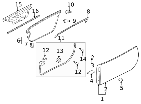 Door & Components for 2010 Mitsubishi Eclipse #0