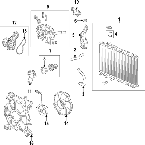 Cooling System for 2013 Acura ILX #0