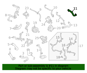 Radiator Coolant Hose 32252709 | Truck Part Center