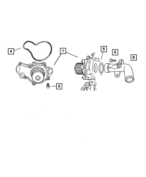 Water Pump and Related Parts for 2001 Dodge Stratus #0