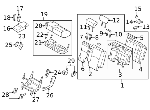Second Row Seats for 2009 Kia Borrego #0