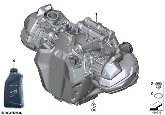 11005A98170 - : Complete Engine - Black for BMW-Motorrad Image