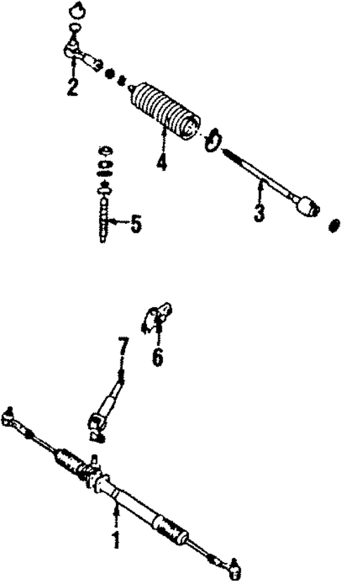 Steering Gear for 1989 Subaru XT #0