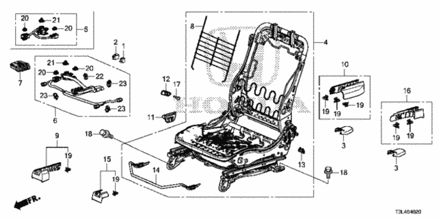 Front Seat Components (R.) for 2016 Honda Accord #0