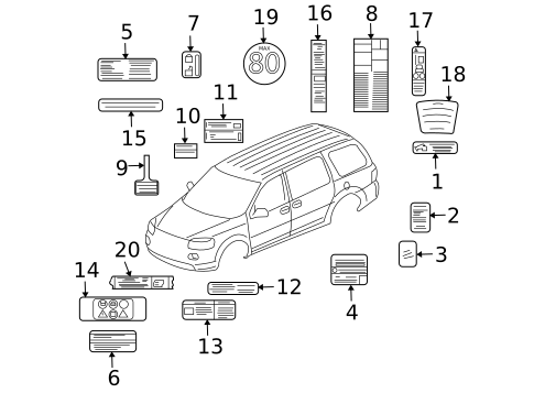 Labels for 2005 Buick Terraza #0