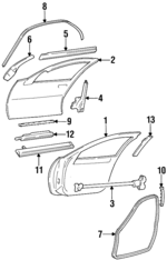88959449 - : OEM NEW 1995-01 GM Chevrolet Lumina Sedan Base Right Body Side Molding 88959449 for Chevrolet: Lumina Image