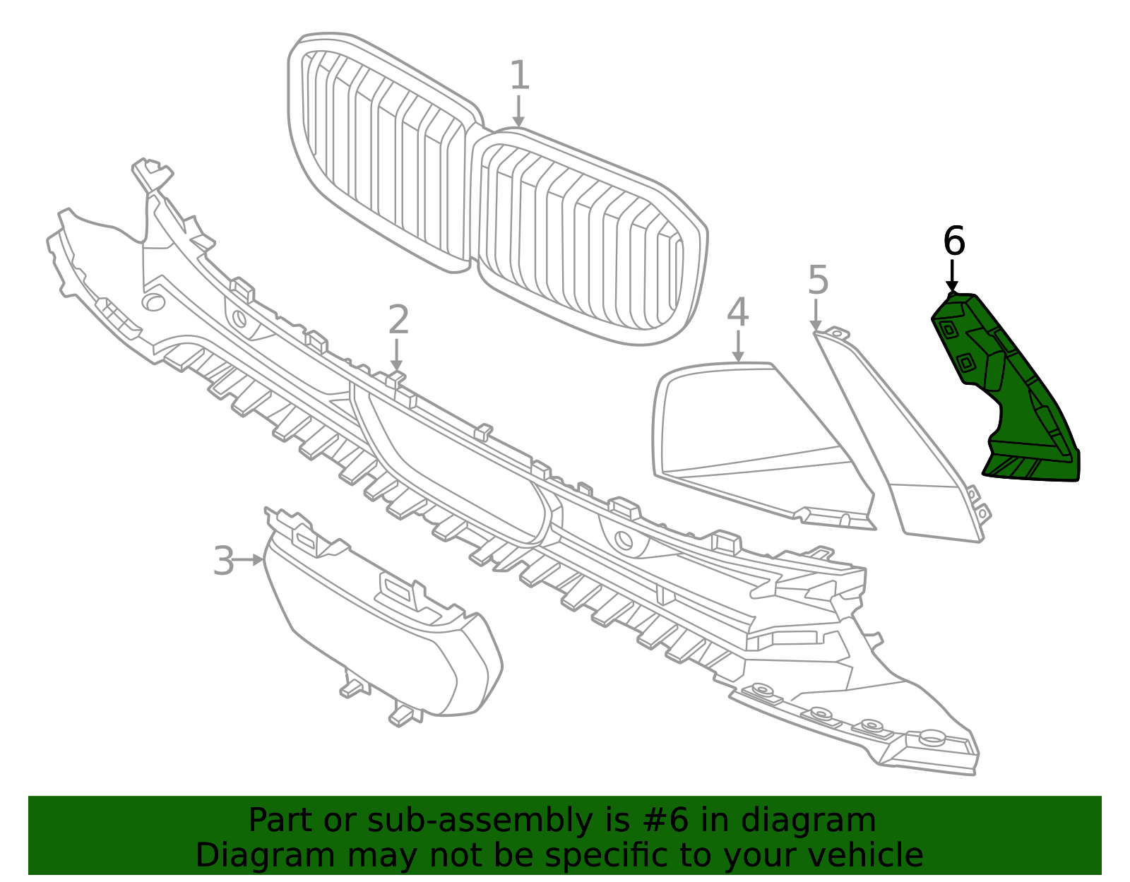 51-11-9-853-943 - High-Quality Grille Molding Bracket for 2023-2025 BMW ...