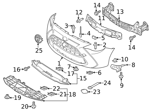 Bumper & Components - Front for 2020 Toyota Yaris #0