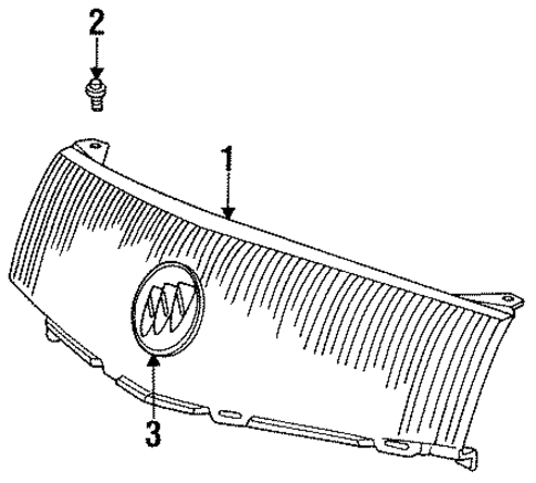 Grille & Components for 1995 Buick Skylark #0