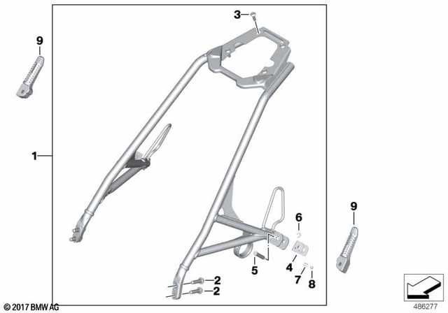 77258394216 - Design: Set Passenger Frame -  for BMW-Motorrad Image