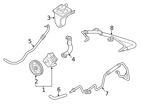 Pump & Hoses for 2005 Lincoln LS #0