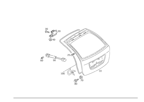 Rear-End Door for 2001 Mercedes-Benz C240 #0