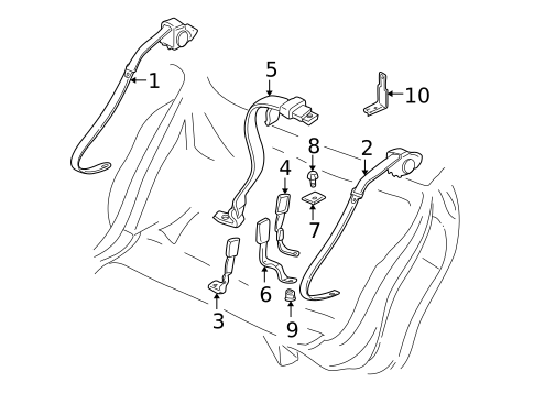 Seat Belt for 2004 Pontiac Bonneville #0
