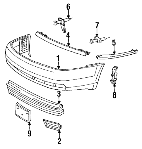 Bumper & Components - Front for 1992 Audi S4 #0