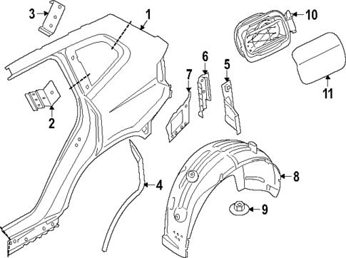 Quarter Panel & Components for 2021 BMW X7 #0