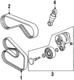 11281703943 - : AC Belt for BMW: 325i, 325is, 525i, M3 Image