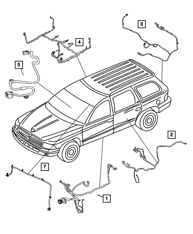 56055214AE - Electrical: Front Door Wiring, Right for Mopar Image image