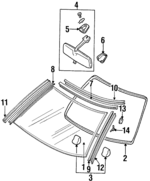 9632791S60 - : Mirror Inside Base for Nissan Image