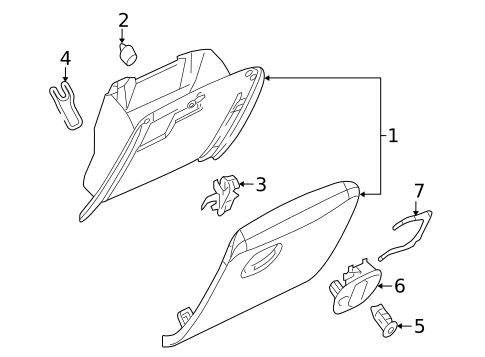 Glove Box for 2006 Saab 9-7x #0