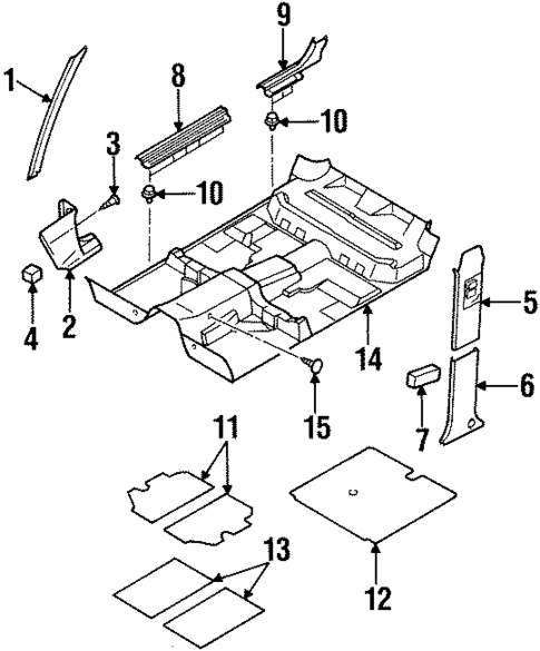 Interior Trim - Pillars for 2004 Isuzu Axiom #0