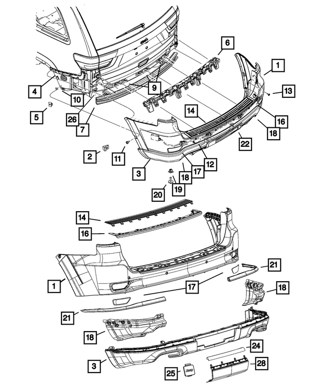 5XV41XS9AB - Frame, Bumper and Fascia: Step Pad Surround for Mopar Image