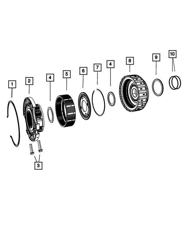 68020035AA - AS68RC; 6-Speed; Automatic Transmission: Hex Flange Head Bolt for Mopar Image