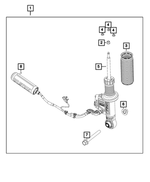 68598820AD - Front Suspension: Suspension Shock Absorber Kit, Right for Mopar Image