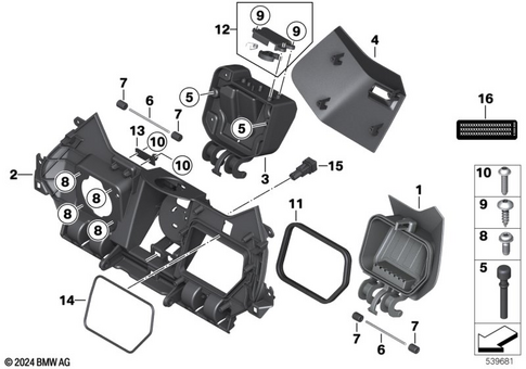 Motorcycle Trim Section, Windshield for 2024 BMW-Motorrad CE #0
