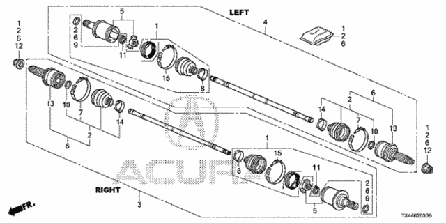 Rear Driveshaft for 2015 Acura RDX #0