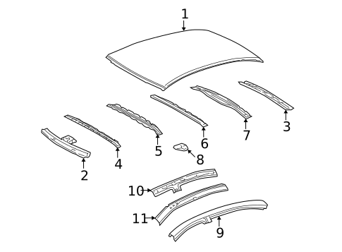 Roof & Components for 2006 Lexus GS430 #1