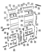 68118827AA - Body Sheet Metal Except Doors: Roof Rail Reinforcement for Ram: ProMaster 1500, ProMaster 2500, ProMaster 3500, ProMaster EV Image