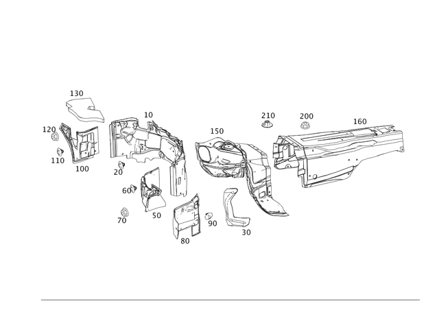 2046828004 - Trim: Damping for Mercedes-Benz: C250, C300, C350, C63 AMG, CLS400, E250, E350, E400, E550, E63 AMG, E63 AMG S, GLK250, GLK350 Image image