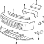 95150501001 - Body: Bumper for Porsche: 944 Image