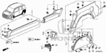 74421SCVA00 - Interior/Bumper: BRACKET, R. RR. CLADDING (LOWER) for Honda Image